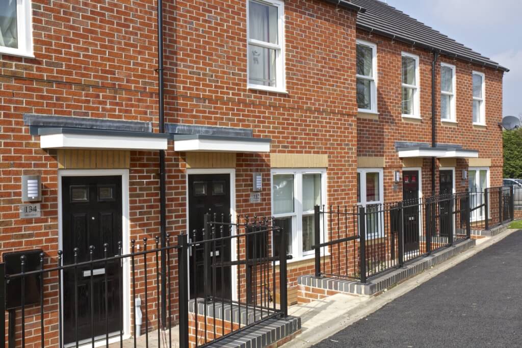 Terraced homes in Ferry Street development Burton-on-Trent