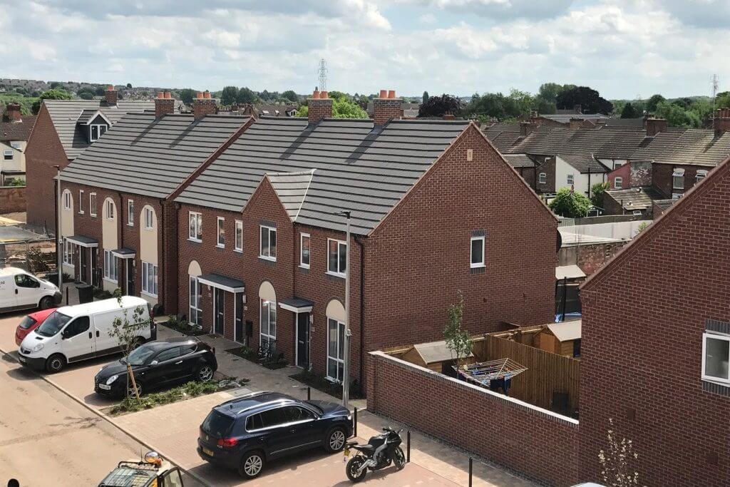 aerial view of street, Queensbridge - Burton on Trent