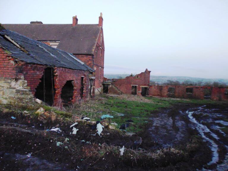 Dilapidated farm building