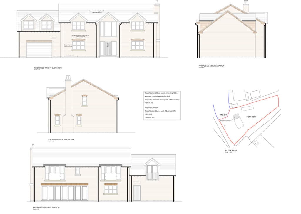 Plan for replacement dwelling in cannock chase
