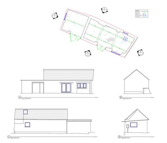 plans for change of use - ancillary accommodation to separate dwelling